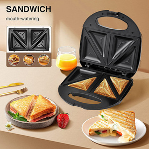 Sokany Sandwich <b>Maker</b> Electric Non-Stick 3-Slice Toaster Griddle For Breakfast Cooking - Product Image 1