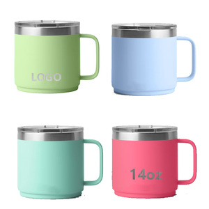 Gobelet de voyage isotherme en acier inoxydable 14 oz avec couvercle magnétique, revêtement poudré, personnalisable avec logo, Nouveauté 2025 - Product Image 1