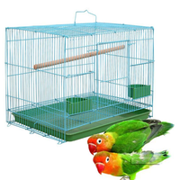 Vente en gros de cages à oiseaux en fil métallique petite cage rectangulaire pour perroquet canari Rekord équipée d'un bâton de piqûre cage à lapin haute capacité