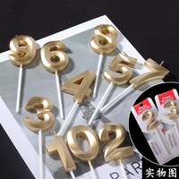 Fabrik Großhandel Hochzeit Geburtstags torte Kerzen Umwelt freundliche Gold Neuheit Geburtstag Happy Candle Set