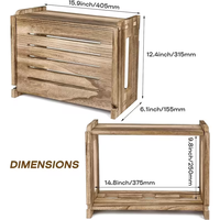 Boîte de rangement murale de luxe en bois pour routeur Wi-Fi avec logo personnalisé, plateau Wi-Fi en bois