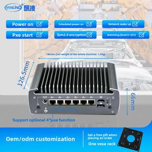 EN <span class=keywords><strong>Stock</strong></span> Mini PC sans ventilateur 10th Gen I3 I5 I7 6 2.5G LAN 4POE Triple M.2 Slots Pfsense Firewall pour VPN Network Security US EU Plug - Product Image 3