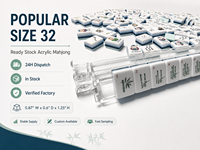 Stok Siap Set Mahjong Amerika Dengan 4 Lapisan Akrilik Warna Hijau Mint 160 Ubin Pengiriman 24 Jam untuk Grosir dan Eceran