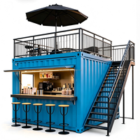 Contenedor Moderno Mini Pop-up de 10 pies para Tienda, Restaurante de Comida Rápida, Tienda de Conveniencia, Quiosco, Cafetería, Bar, Almacén, Parque, Exterior