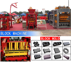 Hongfa 기계 반자동 인터록 블록 만들기 기계 콘크리트 중공 벽돌 메이커 220V 모터 엔진 핵심 부품 - Product Image 2