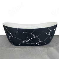 Luxe Motif Couleur 1 Personne Massage Intérieur Spa Bain À Remous Blanc Acrylique Eau Air Jet Whirlpool Baignoire