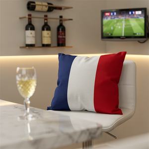 Housse de coussin en faux lin de football de la Coupe du monde, personnalisée, en gros, OEM, directement de l'usine, pour les événements, les fans, haute qualité, tendance, populaire - Product Image 1