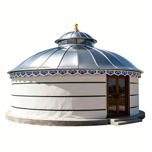 Grande tente <span class=keywords><strong>de</strong></span> camping <span class=keywords><strong>de</strong></span> luxe en <span class=keywords><strong>yourte</strong></span> mongole, double couche, quatre saisons, épaisse, imperméable, coupe-vent, en <span class=keywords><strong>toile</strong></span> PVC Oxford, une chambre, chaude - Product Image 2