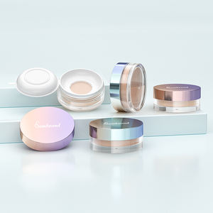 Envase de polvo suelto dorado, embalaje de cosméticos biodegradable, envase de polvo suelto sobre la marcha, envase de polvo suelto con cepillo - Product Image 6