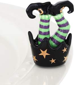 Nora <span class=keywords><strong>Fleming</strong></span> What's Up Witches-Décoration d'Halloween en céramique peinte à la main-Minis d'automne pour la maison et le bureau - Product Image 1