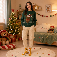 Chaussettes de Noël personnalisables en gros, chaussettes de fête en coton peigné de haute qualité, avec différentes tailles et boîte cadeau