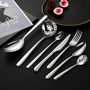 304 thép không gỉ thiết kế hiện đại Flatware thiết lập cao cấp Tây bít tết dao dày nĩa & súp Muỗng cho các bên khách sạn - Product Image 4