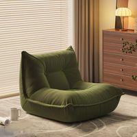 Fauteuil inclinable moderne et minimaliste, polyvalent, style chenille, une place, revêtement en velours côtelé, écologique, durable pour les petits espaces