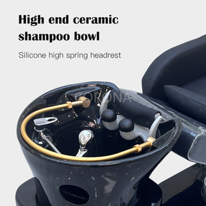 Salon de coiffure confortable coiffure shampooing lit électrique réglable <span class=keywords><strong>tête</strong></span> rotative Spa shampooing chaise - Product Image 4