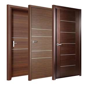 2025 nuevo diseño moderno de roble macizo de teca Cheer puerta de madera puertas internas compuestas de madera para dormitorio con cerradura inteligente - Product Image 1