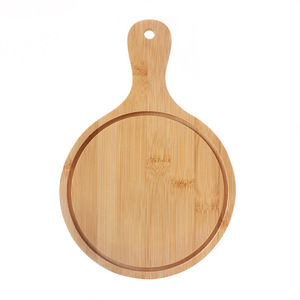 Assiette à pizza en bambou, plateau de service rectangulaire pour le pain, la pâtisserie, style occidental, matériau en bambou naturel épaissi - Product Image 5