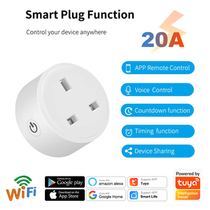 Aplicación Tuya Smart o Smart Life compatible con Alexa <span class=keywords><strong>Google</strong></span> Home 16A EU UK US Smart WiFi enchufe de alimentación con Monitor de alimentación WiFi enchufe inteligente - Product Image 2