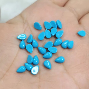 3X4 3X5 4X6 6X8Mm Peren Vorm Water Druppel Vorm Puur Blauw <span class=keywords><strong>Turquoise</strong></span> Steen Plat Rug Cabochons Kralen Voor Diy Sieraden Bevindingen - Product Image 1