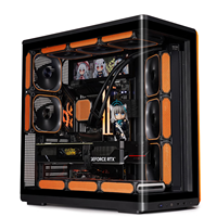 Gabinete de PC para Juegos Aigo Starry Chen ATX de Media Torre, Cristal Curvo, Compatible con Placas Base BTF/Enfriamiento Líquido Dual 360/Fuente de Alimentación ATX/GPU Serie 40