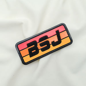 عالية الجودة تنقش 3d تبو BSJ شعار هوك وحلقة شارات الخياطة مخصصة - Product Image 4