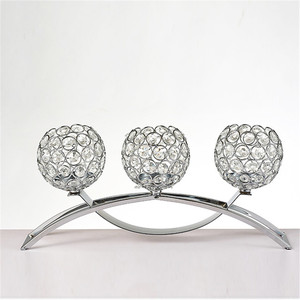 Casa Decorativo Candeliere Ponte D'oro Da Sposa Centrotavola candelabri 3 in 1 Supporti Di Candela di Cristallo - Product Image 6