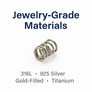 Bán Buôn Tùy Biến Cuộn Dây Thép Không Gỉ Thu Nhỏ Xoắn Suối Nước Mặt Dây Chuyền Đồ Trang Sức Móc Công Nghiệp Sử Dụng Cao Cấp Tùy Chỉnh - Product Image 2