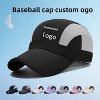 Gorra de Béisbol 100% Personalizada con Logotipo Bordado o Impreso, Transpirable, Impermeable, de Secado Rápido, con Protección Solar para Correr al Aire Libre, de Fábrica
