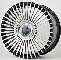 Nuevas llantas de aleación de aluminio forjado estilo Maybach con turbina de radios múltiples y tapa flotante de 25 mm para sedanes de lujo VIP