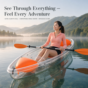 Kayak de Plastique Translucide pour une personne, idéal pour la navigation, les excursions sur les lacs et la navigation côtière - Product Image 5