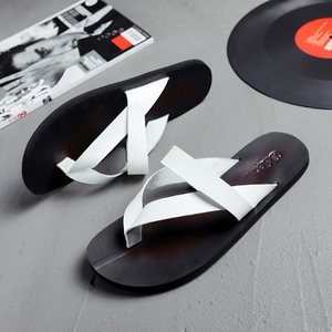 Men's <b>Flip</b> <b>Flops</b> Sandals Zoris <b>Slippers</b> Outdoor Walking Hiking Beach Shoes Sport PU Leather Summer Flats Breathable Light Weight - Product Image 4