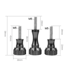 Dài và ngắn thép không gỉ M5 thumbscrew Bolt Nut cho GoPro Anh Hùng 13 12 10 9 insta360 <span class=keywords><strong>DJI</strong></span> <span class=keywords><strong>Osmo</strong></span> hành động máy ảnh gắn kết - Product Image 2
