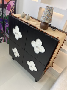 Modern Large Capacity Living room <b>Sideboard</b> Shell-Shaped <b>Sideboard</b> Design Solid Wood Side <b>Storage</b> Cabinet for Home Furniture - Product Image 5