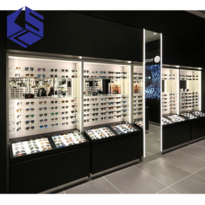 Bán buôn hiện đại tùy chỉnh Kính mát bằng gỗ hiển thị đứng tối ưu cửa hàng kính tầng giá - Product Image 3