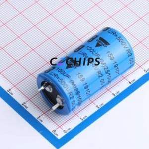 Condensateur électrolytique en aluminium à encliquetage MAL215919101E3, composant traversant (THT), D22xL40mm 100uF 20% 500V 10mm - Product Image 1