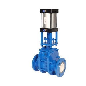 Válvula de Compuerta Neumática de Cerámica Z644TC-10C, de Acero Fundido y Acero Inoxidable, con Brida, Resistente al Desgaste a Altas Temperaturas, para Descarga de Lodos - Product Image 1