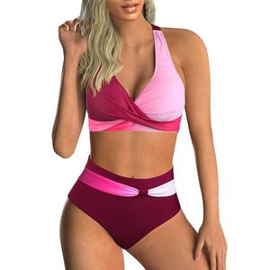 Bikini de Dos Piezas con Diseño Personalizado, Traje de Baño con Estampado Floral y Sujetador Push-Up para Chicas Sexys - Product Image 5