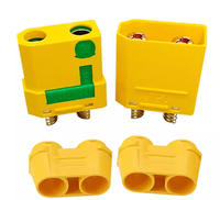 XT90-S Plug Anti-Allumage Femelle Tête Modèle Avion Plug 4.5mm PC Matériau Ignifuge Fleur De Feu Jaune