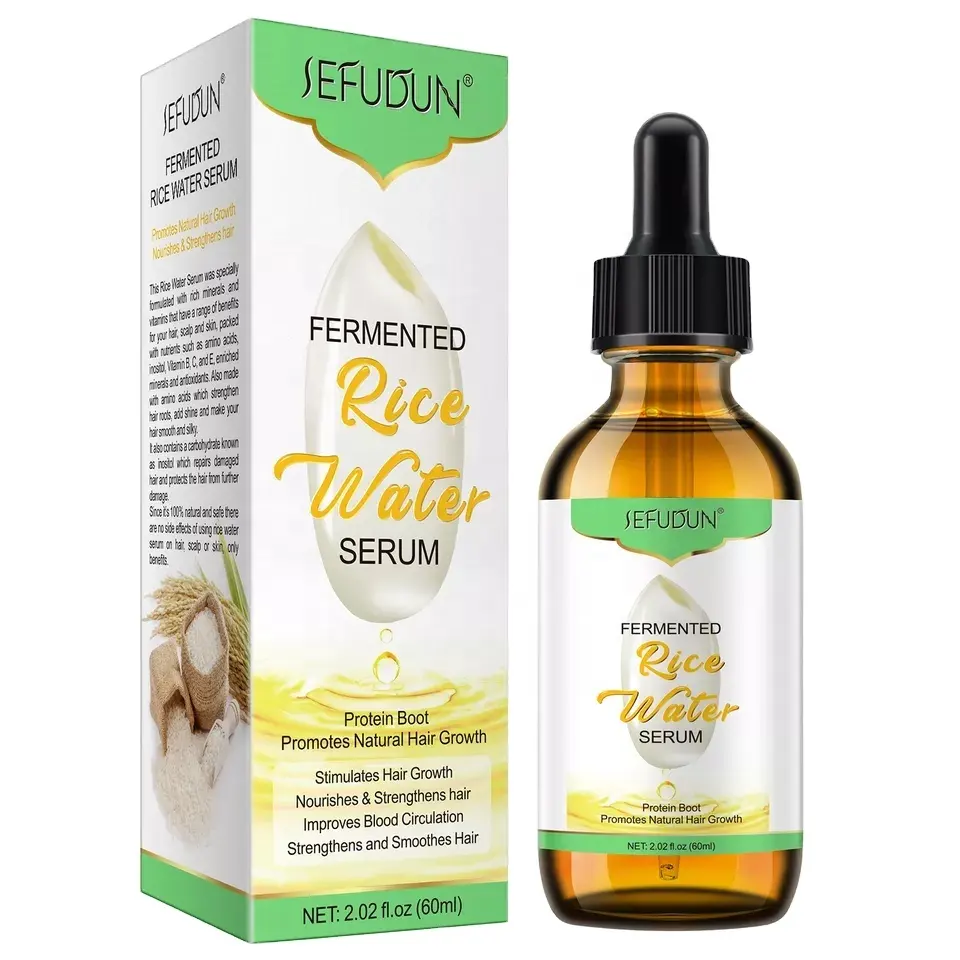 SEFUDUN hair care rice oil nourishes and softens hair growth fluid improves frizz