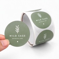 Rouleau d'autocollants personnalisés ronds « Wander More Worry Less » pour l'aventure en plein air, étiquettes imprimées colorées sur le thème de la nature pour l'emballage de bouteilles d'eau