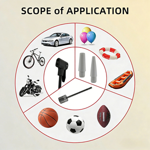 Pompe à vélo manuelle, portable, légère, multifonctionnelle, avec double buse, pour Schrader <span class=keywords><strong>Presta</strong></span> <span class=keywords><strong>Dunlop</strong></span> - Product Image 3