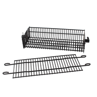 Panier de rôtissoire robuste en acier inoxydable grande capacité, cage de grillade roulante pour légumes, poisson, ailes et viande
