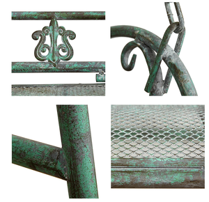 Antico in ferro battuto doppio Sit <span class=keywords><strong>Patio</strong></span> altalena di alta qualità confortevole arredamento per la casa arredamento Touch sedia da giardino appeso - Product Image 6