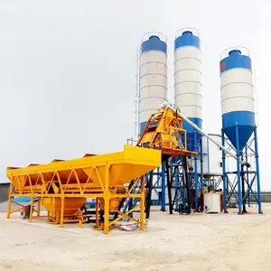 German technology HZS50 50m3/h small precast concrete batching plant