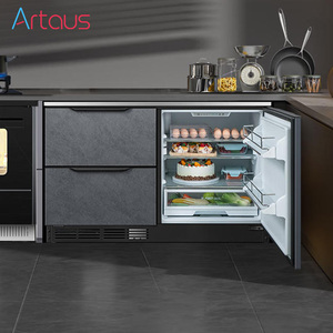 196L Fully Integrated French Home <b>Refrigerator</b> Freezer Undercounter Drawer-Type Built-in Ice Maker for Hotel & Kitchen Island 22 - Product Image 3