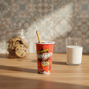 بسكويت على شكل أعواد مغطى بالشوكولاتة بتصميم كرتوني مطبوع، وجبات خفيفة مفضلة للأطفال - Product Image 1