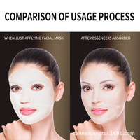 Masque Hydrogel Translucide Complet pour le Visage, Masque en Deux Parties, Dissoluble, Absorbable, Nouveau Masque Coréen Chaud au Collagène, Raffermissant, Masque Glacé pour Tous les Types de Peau