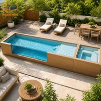 Piscine préfabriquée de luxe en fibre de verre pour adultes, jacuzzi extérieur, spa, piscine conteneur pour hôtels, resorts et jardins sur mesure