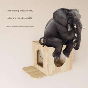 Tiragraffi per Gatti da Parete in Legno Massello, Combinazione Fai-da-te, Struttura per Arrampicata per Gatti, Senza Formaldeide, Eco-Friendly, Arredamento per Animali Domestici - Product Image 3