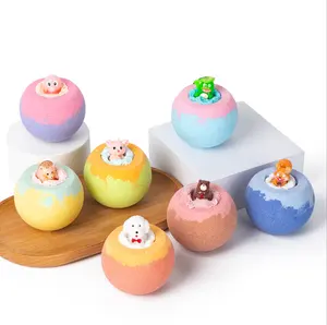 Label pribadi bath fizzies organik kids bathbombs vegan grosir warna-warni coklat bar bath bomb