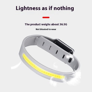 COB LED <span class=keywords><strong>Brassard</strong></span> Lumière 350mAh 500LM Sport Bras Jambe Bracelet Lumière Type-C USB C Rechargeable IPX4 Étanche Portable Lampe - Product Image 5